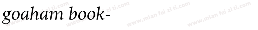 goaham book字体转换